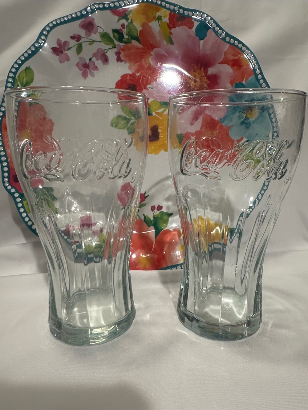 Coca Cola Clear Glass Logo Tumblers - Set of 2